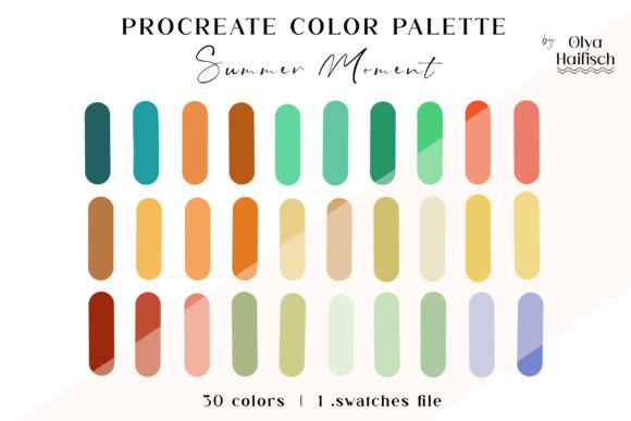 Download Retro Summer Procreate Color Palette - Palette Collection