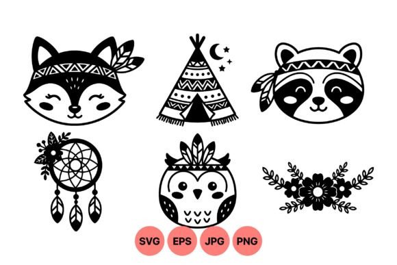 Download Boho Woodland Animal SVG Set - Set Collection