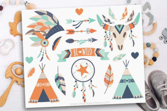 Download Tribal Boho Elements Clipart - Tribal Collection