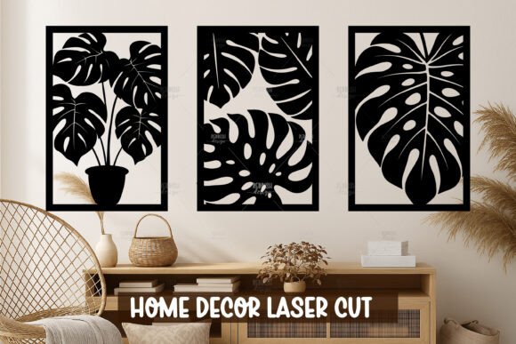 Download Monstera Set Wall Art SVG - Set Collection