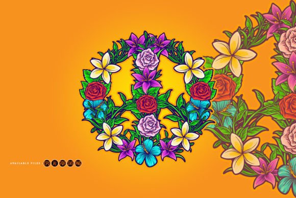 Download Boho Chic Flower Peace Symbol - Symbol Collection