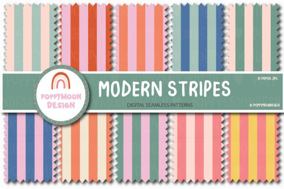 Download Modern Stripes Paper Set - Set Collection