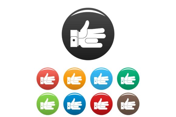 Download Hand Abstract Icons Set Color Vector - Set Collection