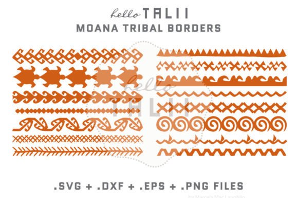 Download MOANA TRIBAL BORDERS SVG CUT FILES - Tribal Collection
