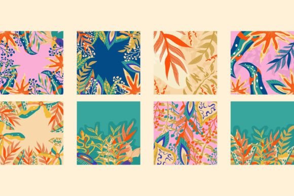 Download Abstract Aesthetic Background Set Jungle - Set Collection