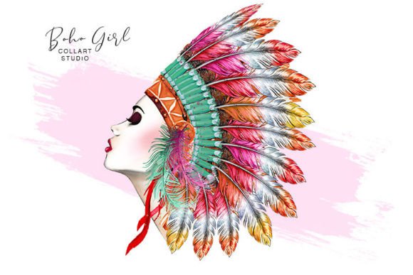 Download Tribal Girl, Boho Clipart, Bohemian - Tribal Collection
