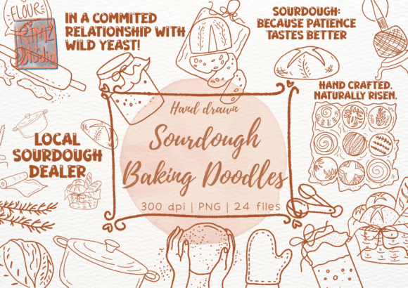Download Sourdough Baking Doodle Hand Drawn Set - Set Collection