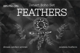 Download Zenart Boho Feathers Vector Set - Set Collection