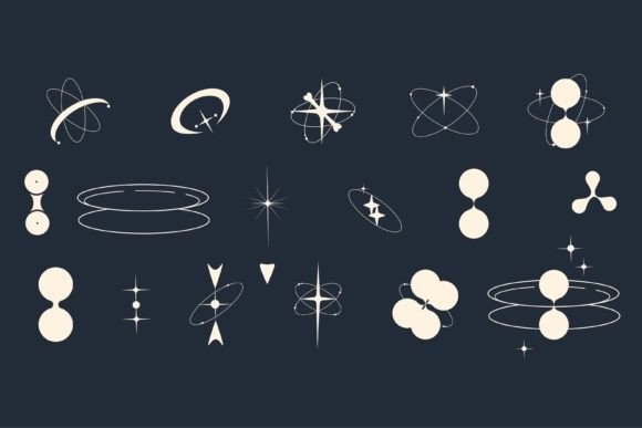 Download Set Abstract Y2k Form Aesthetic Design - Set Collection