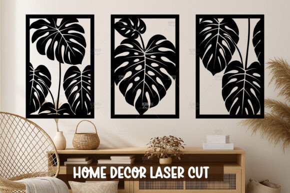Download Monstera Set Wall Art SVG - Set Collection