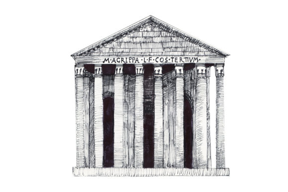 Download Roman Parthenon - Ink Hand-drawn Sketch - Premium Resources