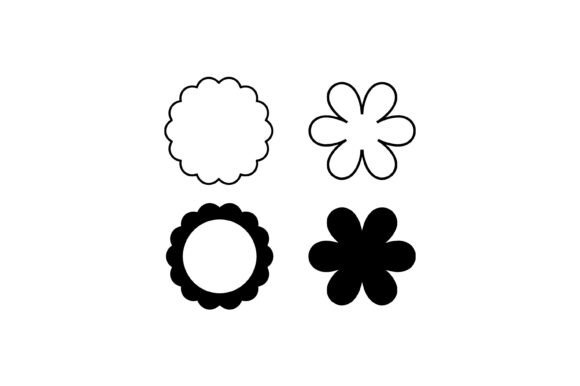 Download Scalloped Flower Shape Icon Set - Set Collection