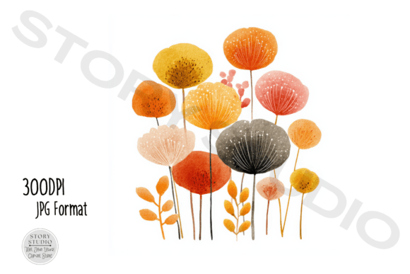 Download Abstract Floral Earthy Tone Clipart Set - Set Collection