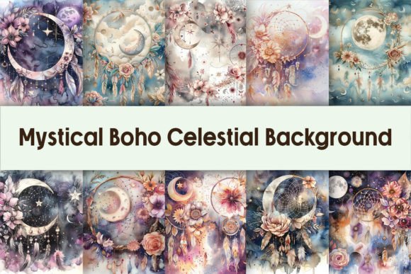 Download Mystical Boho Celestial Background - Mystical boho Collection