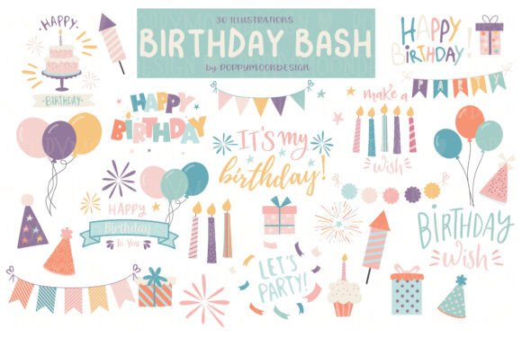 Download Birthday Bash Clipart Set - Set Collection