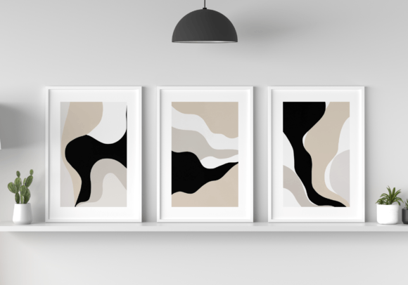 Download Set of 3 Geometric Scandinavian Art - Set Collection