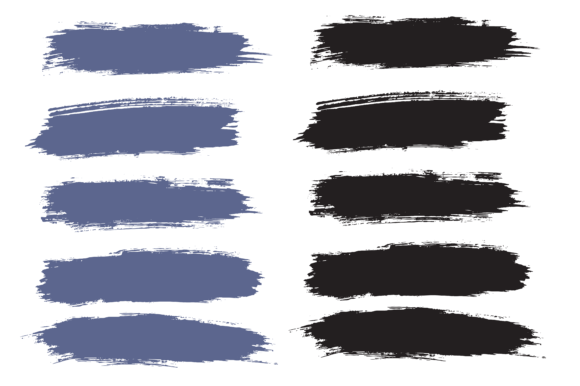 Download Paint Ink Vector Brush Stroke Set - Set Collection