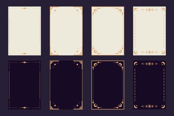 Download Celestial Boho Tarot Card Frames Set - Set Collection